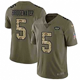 Nike Jets 5 Teddy Bridgewater Olive Camo Salute To Service Limited Jersey Dzhi,baseball caps,new era cap wholesale,wholesale hats